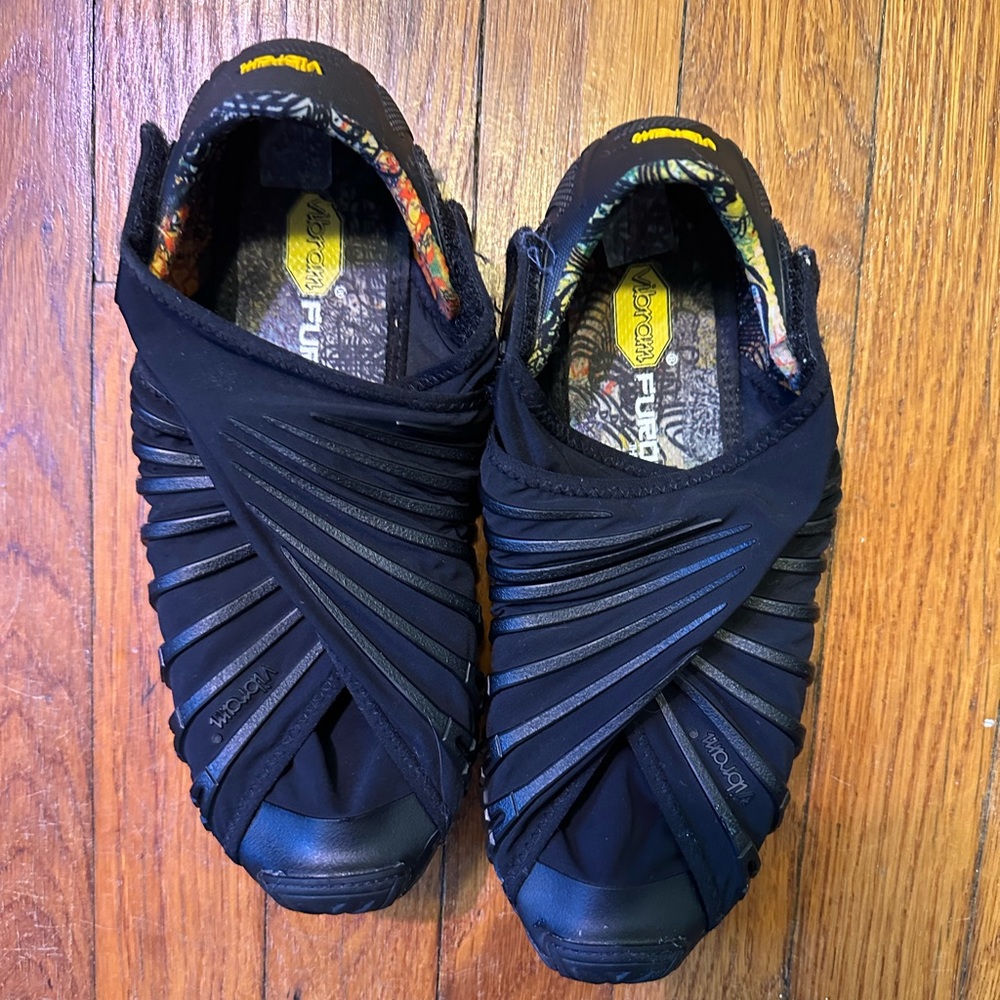 Vibrant furoshiki wrap shoes